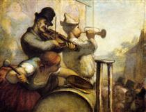 Parade Acrobats - Honore Daumier