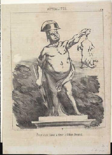 Project to raise a statue to Odilon Nimrod, 1851 - Honore Daumier