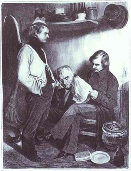 Remembrances of St. Pelagie. (Souvenir de ste Pélagie), 1834 - Honoré Daumier