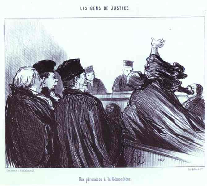 The Conclusion of a Speech à la Demosthene, 1848 - Honore Daumier