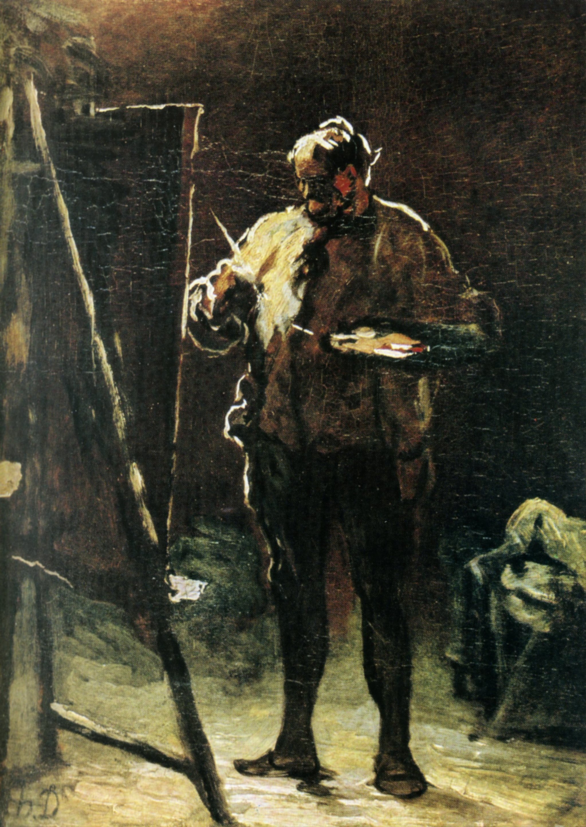 The Painter At His Easel Honore Daumier WikiArt Org   The Painter At His Easel 