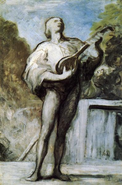 The Troubadour - Honore Daumier