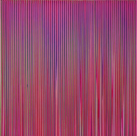 Poured Lines: Light Violet, Green, Blue, Red, Violet, 1995 - Ian Davenport