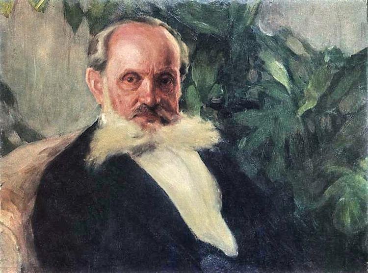 Portrait of Emmanuil Hrabar (painter's father), 1895 - Igor Grabar