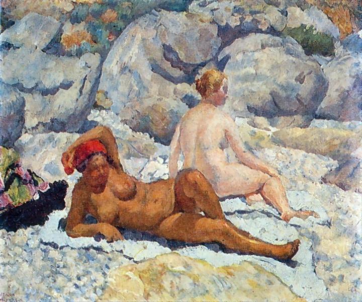 Gurzuf. Women's beach, 1925 - Iliá Mashkov