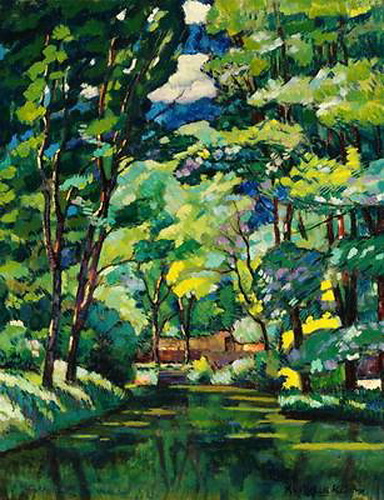Landscape with a pond, 1921 - Ilya Mashkov