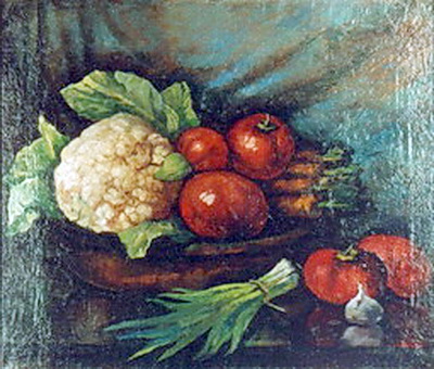Натюрморт с овощами, c.1920 - Илья Машков