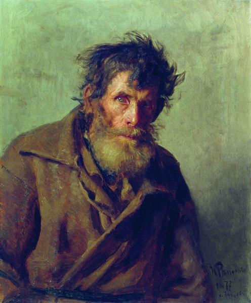 Um Camponês Tímido, 1877 - Ilya Yefimovich Repin