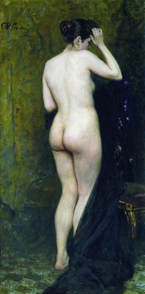 Nude Model (from behind), 1895 - 1896 - Ilya Yefimovich Repin