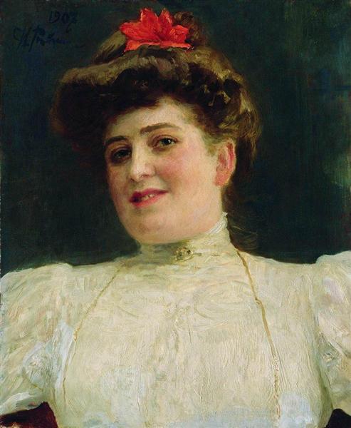 Portrait of a Woman (Olga Shoofs), 1907 - 列賓