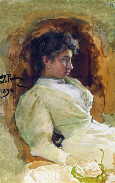 Portrait of N.I. Repina, 1896 - 列賓
