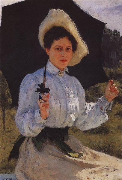 Portrait of Nadezhda Repina, the Artist's Daughter, 1900 - 列賓