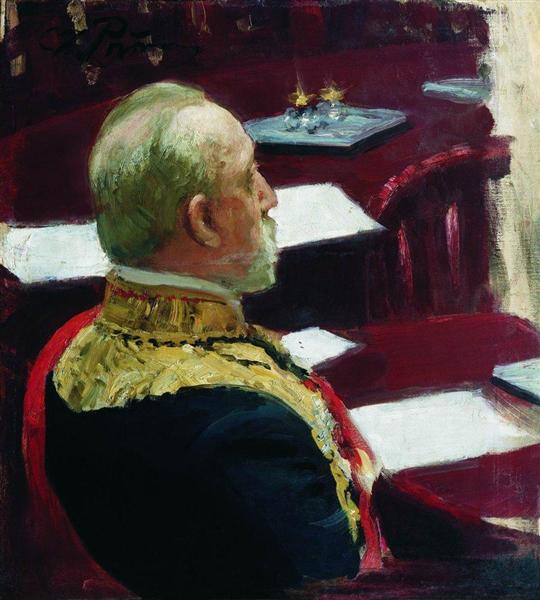 Portrait of Secretary of State, general and member of State Council Mikhail Nikolayevich Galkin-Vraskoi, 1903 - Ilja Jefimowitsch Repin