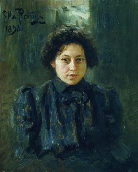 Portrait of the artist daughter Nadezhda, 1898 - 列賓