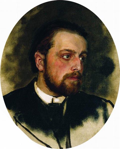 Portrait of writer Vladimir Grigorievich Chertkov, 1890 - 列賓