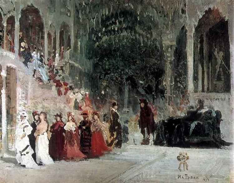 Scene from a Ballet (study), 1874 - Илья Репин
