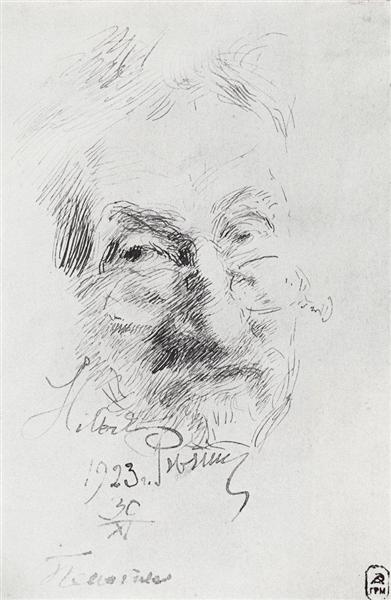 Self portrait, 1923 - Ilya Yefimovich Repin