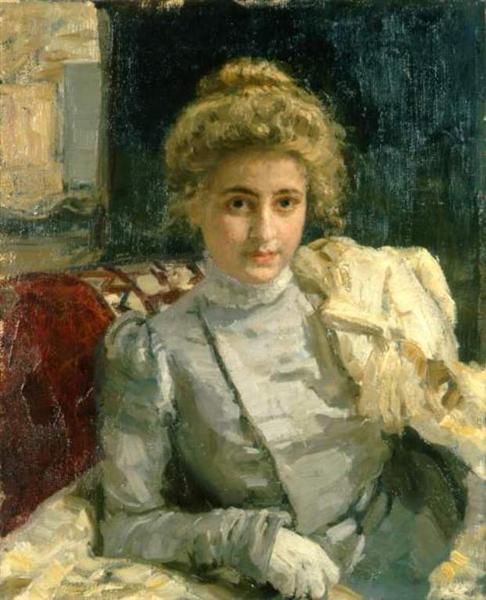 The Blond (Portrait of Tevashova), 1898 - Ilja Jefimowitsch Repin