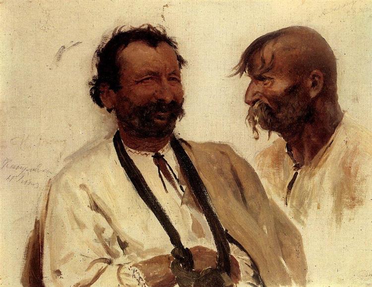Two Ukrainian peasants, 1880 - Ілля Рєпін