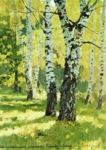 Birch grove - 艾萨克·伊里奇·列维坦