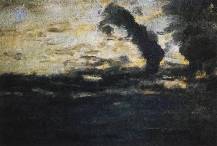 Cloudy sky. Twilight., 1893 - Isaac Levitan