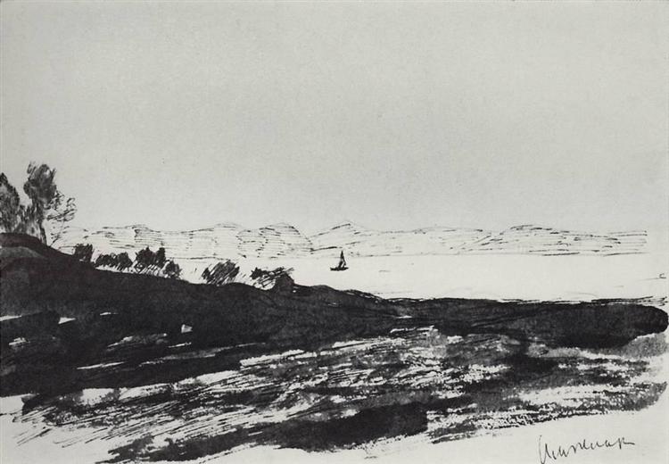 Coast of the lagoon, 1896 - Isaac Levitan