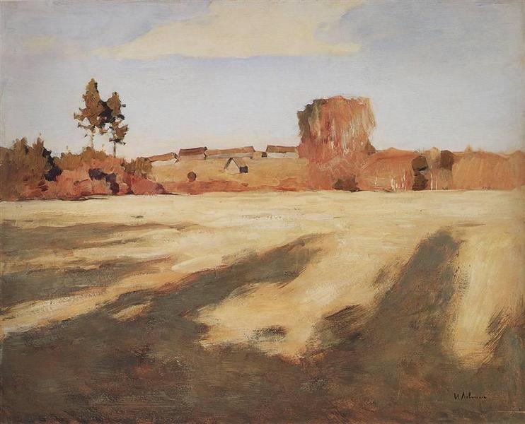 Field after Harvest., 1897 - Isaac Levitan