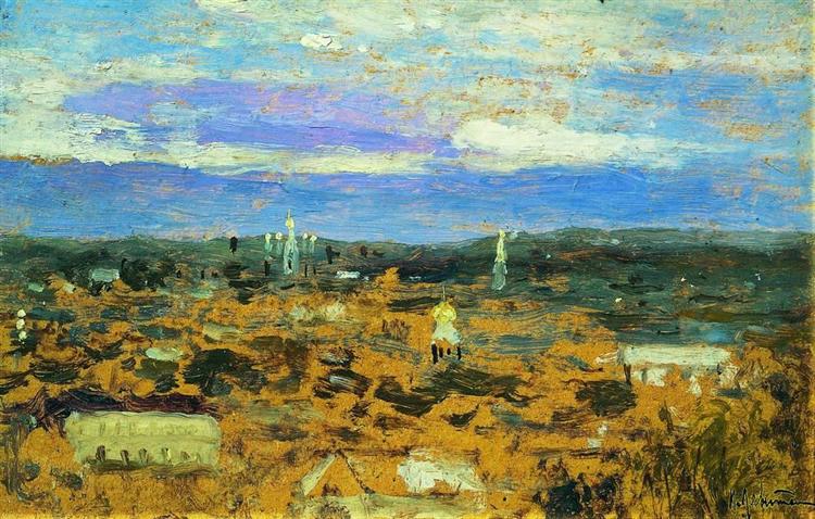 Landscape with a convent, c.1895 - 艾萨克·伊里奇·列维坦