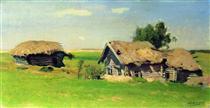 Landscape with isbas - Isaac Levitan