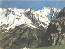 Range of mountains, Mont Blanc - Ісак Левітан