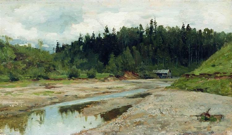 River in the forest, 1886 - 艾萨克·伊里奇·列维坦