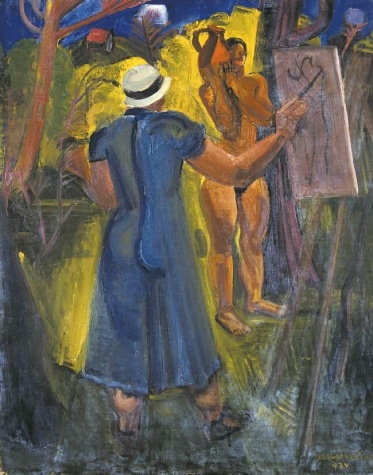 Woman Painter, 1934 - Іштван Ілошваї Варга