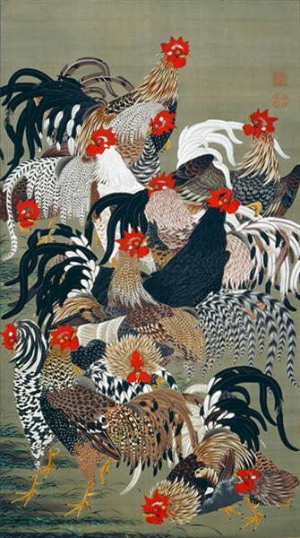Roosters - Itō Jakuchū
