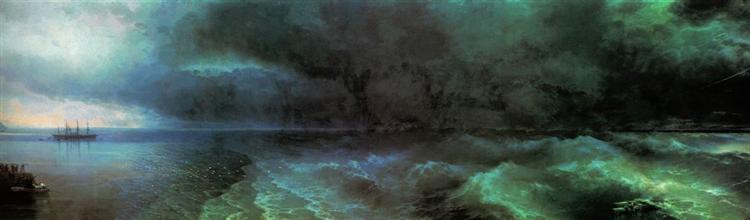 From the calm to hurricane, 1892 - Iwan Konstantinowitsch Aiwasowski