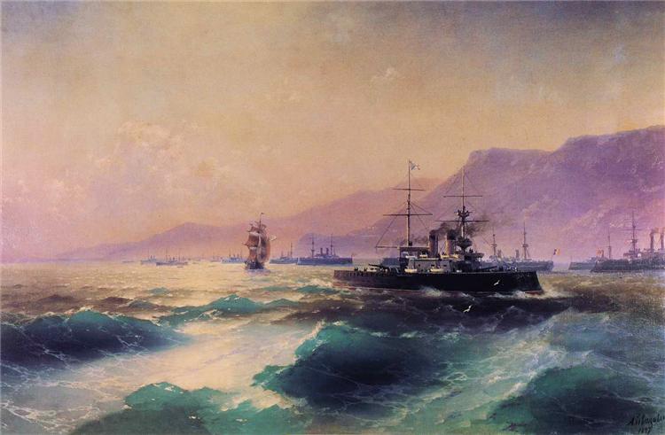 Gunboat off Crete, 1897 - Iwan Konstantinowitsch Aiwasowski