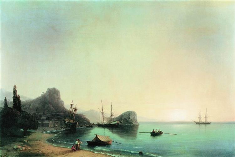 Italian landscape, 1855 - Iwan Konstantinowitsch Aiwasowski