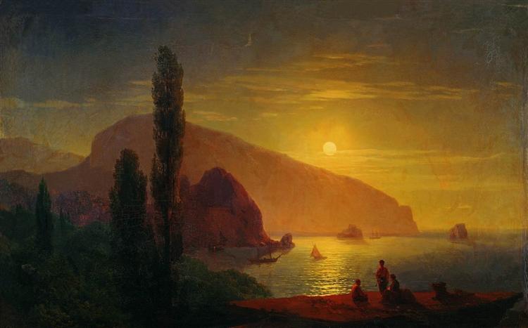 Night in the Crimea. View of Ayu-Dag, 1850 - Iwan Konstantinowitsch Aiwasowski