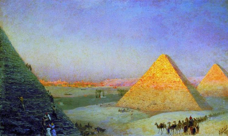 Pyramids, 1895 - Iván Aivazovski