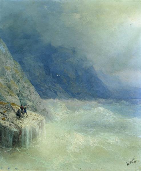 Rocks in the mist, 1890 - Iván Aivazovski