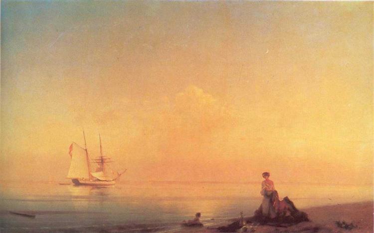 Seashore, 1843 - Iwan Konstantinowitsch Aiwasowski