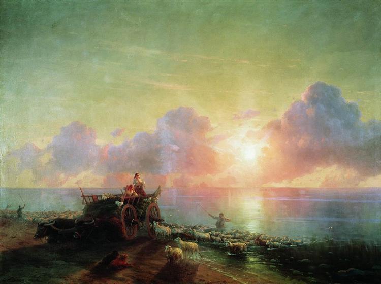 Купание овец, 1878 - Иван Айвазовский