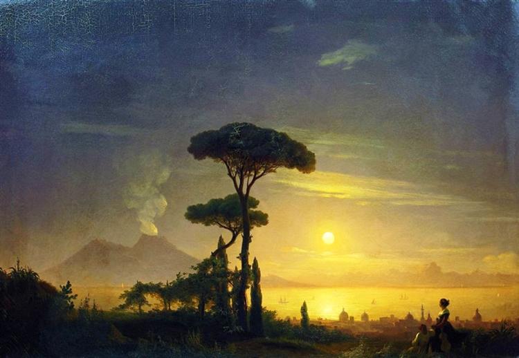 A Baía de Nápoles, 1845 - Ivan Konstantinovich Aivazovskii