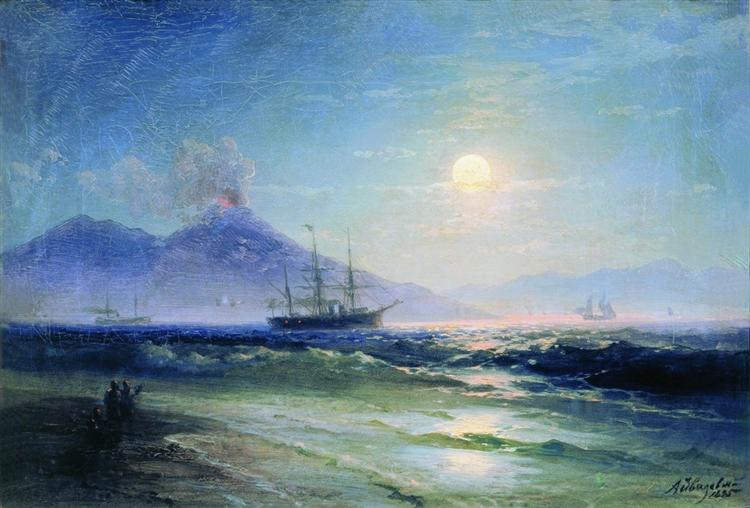 The Bay of Naples at night, 1895 - Iván Aivazovski