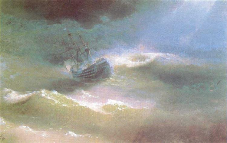 The Mary Caught in a Storm, 1892 - Iwan Konstantinowitsch Aiwasowski