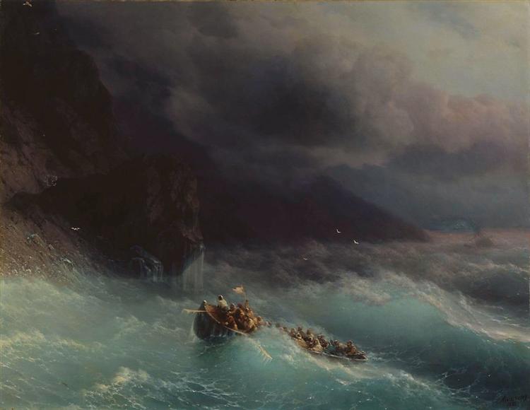 The Shipwreck on Black Sea, 1873 - Iwan Konstantinowitsch Aiwasowski