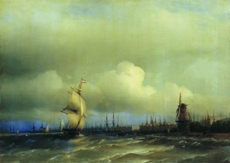 View of Amsterdam, 1854 - 伊凡·艾瓦佐夫斯基