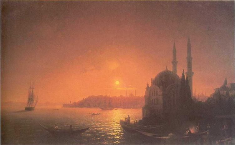 Вид на Константинопіль при місячному світлі, 1846 - Іван Айвазовський