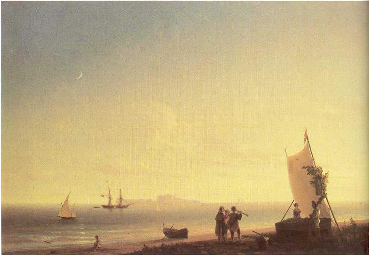 View on the Capri, 1845 - Ivan Aïvazovski
