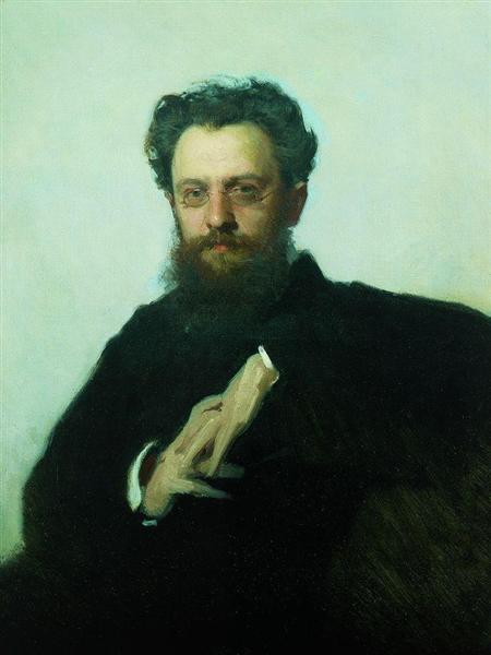 Adrian Viktorovich Prahova portrait, art historian and art critic, 1879 - Ivan Kramskoï
