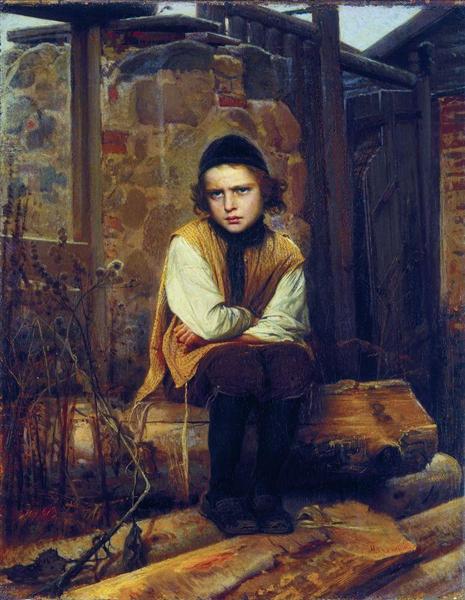 Оскорбленный еврейский мальчик, 1874 - Иван Крамской